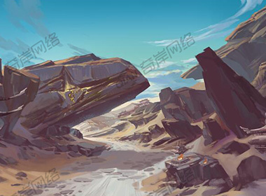 手绘设计场景原画案例